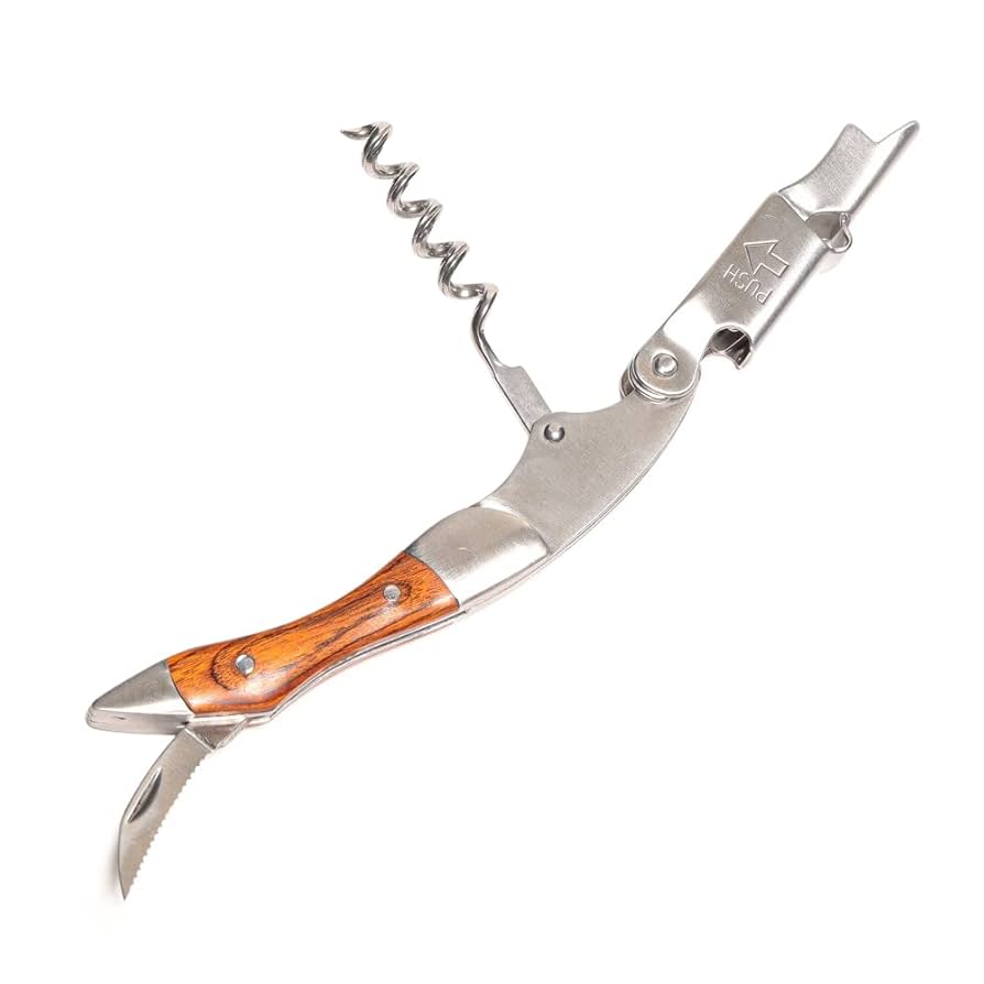 Amazon | マルチ ワインオープナー ブラウン×シルバー 栓抜き