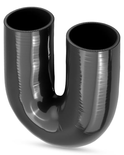 180 Degree Coupler U Bend Shape Elbow Silicone Hose Inner Diameter 3 Inch(76mm) Thicknesses 4-ply(5.4mm) Reinforced for Engine Turbo Intake Boots Coupling Intercooler Throttle Body Industrial Tube