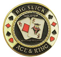 DA VINCI Hand Painted Poker Card Guard Protector - Big Slick