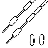 Black Pendant Light Fixture Chain, 6 feet Industrial Adjustable Metal Light Chain Allowed to Install...