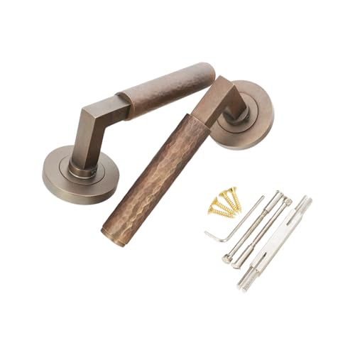 Poignée de porte à levier martelée Infinity Decor mat antique pour intérieur et extérieur - 6