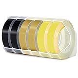 Repuesto compatible con cinta de repujado Dymo 3D: fácil de instalar, es resistente al agua, aceites, grasas y la mayoría de los productos de limpieza suaves. Es resistente a la luz solar, no se decolora ni se despega. Y no deja residuos pegajosos o roturas después de la extracción. Las etiquetas de relieve cuentan con una etiqueta en relieve para un efecto 3D y palabras claras.