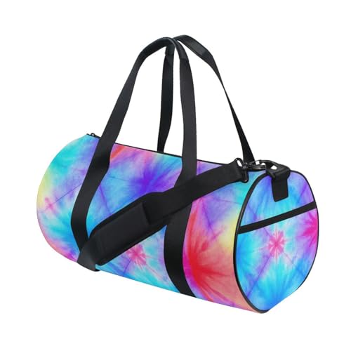 Rainbow Tie-dye Travel Tote Bag Large Gym Bag Gym Foldable