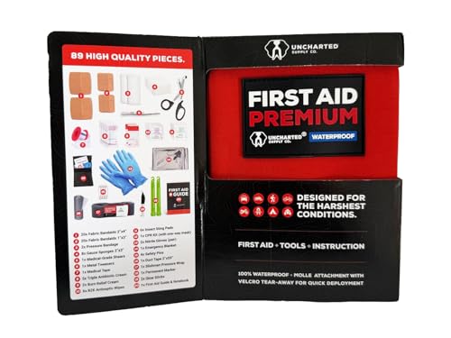 Premium Waterproof First Aid Kit with Slishman Pressure Wrap for