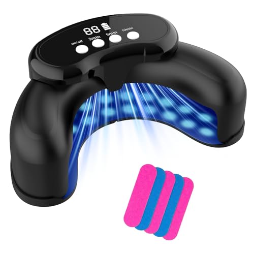 Leeyond Nail Fungus Laser Treatment LED Light Device-Nail Fungus Light Device,Effective Rechargeable Nail Fungus Remover-Black 1 Count (Pack of 1)