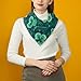 ducanll Clover Fashion Silk-Like Bandanas Green Unisex Head Wrap Square Scarf Wristband for Bachelorette Party Dresses Wedding Party - 25