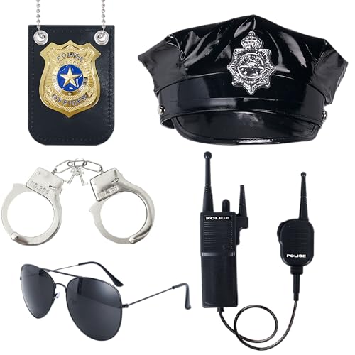 Spooktacular Creations Polizeibeamter Rollenspielzubehör für Erwachsene, Kinder, Detective Dress-ups, Halloween-Kostüm