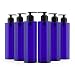 Newday Bottles, Empty Plastic Bottles with Pump Lotion Dispenser BPA-Free (8 oz, Cobalt Blue, Pack of 6)