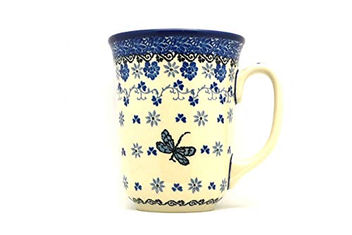 Polish Pottery Coffee Cup Mug - 16 oz. Bistro - Dragonfly Coffee Cups