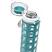 Ello Syndicate Glass Water Bottle with One-Touch Flip Lid, 20 oz, Teal