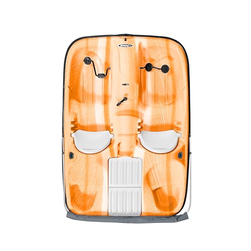 Pelican Pedal Boat DLX Angler - Ram-X Material - Molded Seats & Adjustable backrests - Multiple Storage Areas - Fade Orange/White