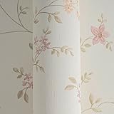 A.S. Création Maison Charme Vliestapete mit floralem Muster Blümchen 0,53 x 10,05 m – Creme, Grün, Bunt – Blumentapete Made in Germany – 937701