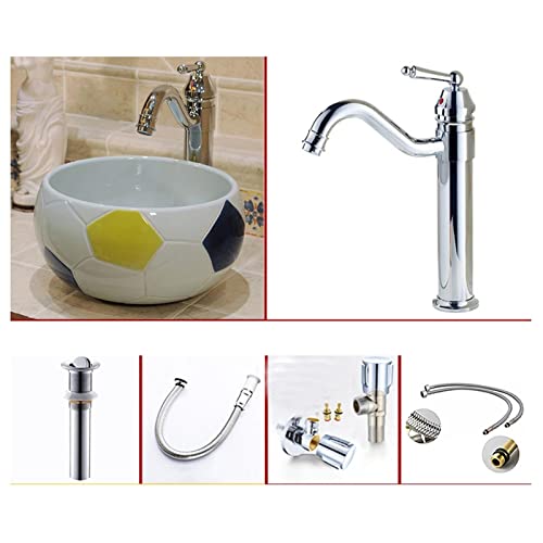 NIXCON Lavabos de baño Lavabo de baño Lavabo de tocador Lavabo de cerámica de porcelana Lavabo sobre encimera Lavabo de tocador Lavabo de arte de forma única (Color: B)
