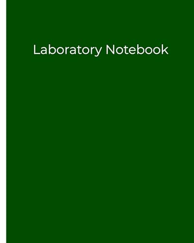 Smart Books - Lab Notebook | Laboratory Notebook - Green - 328 pages: Biology, Chemistry, Chem Lab, Physics, Organic Chemistry, Science Journal Grid, ... Scientists, Researchers - 8"x10"