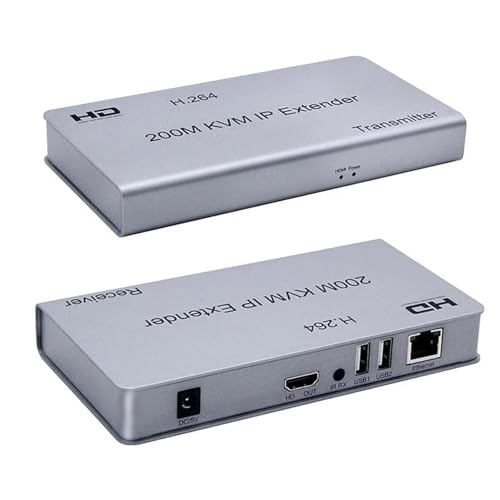 Extensor HDMI RJ45 de 200 m para solucionar pérdidas de señal de vídeo y control KVM 4