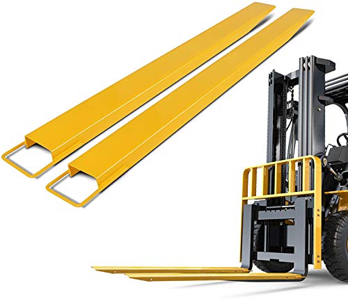 Orangea 84In X 5.5In Fork Extensions Accommodates 84Inch Length 5.5Inch Width Forklift Extensions Heavy Duty Steel Pallet Fork Extensions For Forklift 2Inch Thickness #TOP7
