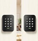 Veise 2 Pack Keyless Entry Door Locks, Electronic Keypad Deadbolt Locks, Auto Lock, Anti-Peeking Password, 1 Touch Locking, Easy Installation, Black