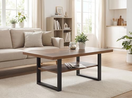Table basse de salon stable Anton bois vieilli Hela Tische