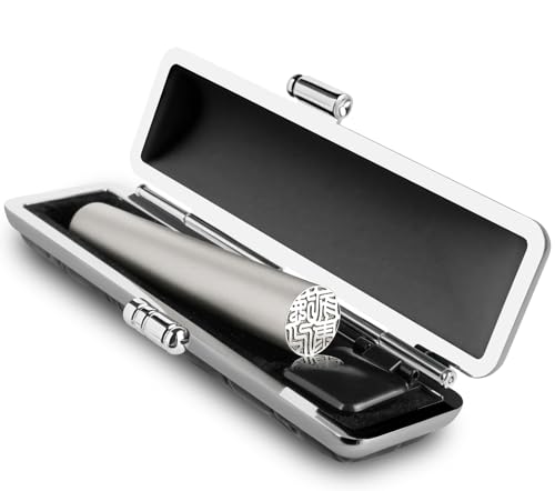 三合 認印 はんこチタン印鑑1本セット 印鑑 実印 銀行印 個人用印鑑 印鑑作成 ケース付き 女性 男性 名前 判子 シルバー ブラスト チタン10.5mm 個人印鑑 印鑑登録 証明 手帳用 お祝い プレゼント ギフト 個人事業主