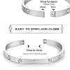 RIMRIVA Silver Bracelets for Women Love Gifts Stainless Steel Stack Bangle Bracelets Trendy Friendship Jewelry Birthday Her Wedding Mom Wife Women Christmas Gifts Stocking Stuffers #4