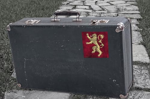 Image of Elektroplate Game of Thrones House Lannister Dynamic Car Decal 3.5 inch | Officially Licensed - Weatherproof Automotive Grade Vinyl Lion Sticker for Water Bottle, Laptop & More - Made in the USA