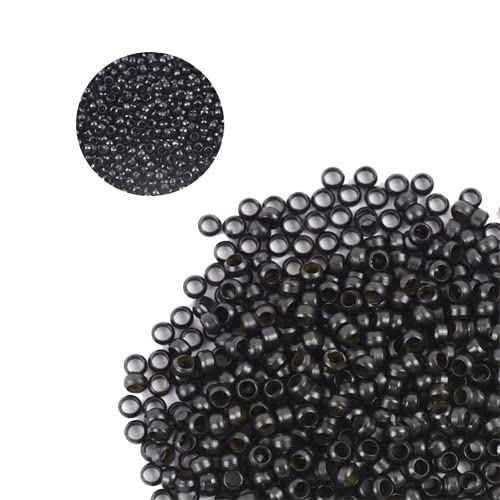 D-DIVINE 500 Units Silicone Lined Nano Rings Copper Micro Nano Beads for Nano Tip Hair Extensions-image-44