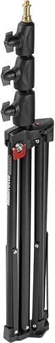 Miniatura 2 de Manfrotto 1051BAC - Mini soporte compacto de aluminio acolchado de aire de 83 pulgadas con 4 secciones y 3 elevadores, color negro