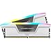 CORSAIR Vengeance RGB DDR5 RAM 64GB (2x32GB) 6000MHz CL30 Intel XMP iCUE Kompatibler Computerspeicher - Weiß (CMH64GX5M2B6000C30W)