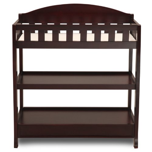 Image of Delta Children Infant Changing Table with Pad, Espresso Cherry