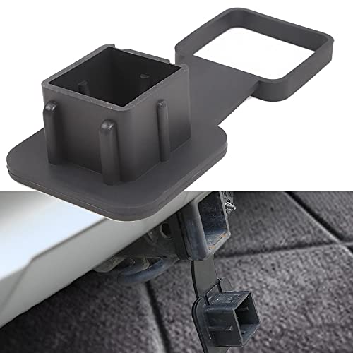 Qmcahce 2” Heavy Duty Trailer Hitch Tube Cover Plug Cap Rubber For 2 Inch Receivers Class 3 4 5 Gmc Toyota Ford Jeep Dodge Nissan Mercedes Benz Bmw Polaris Atv Utv- Black #TOP13