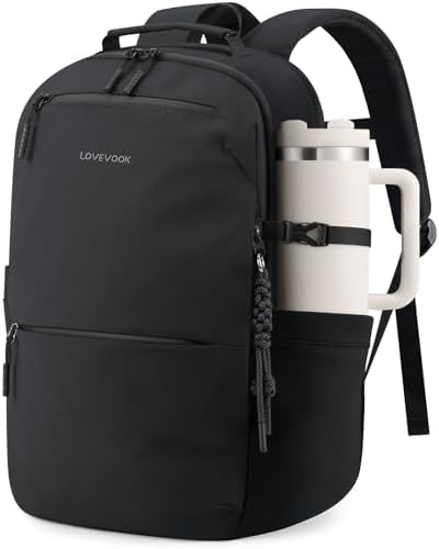 LOVEVOOK Rucksack Damen, Wasserdicht Laptop Backpack Leicht Schulrucksack | 17,3 Zoll Tagesrucksäcke Backpack Women mit Laptopfach, Arbeitstasche Herren, Reiserucksack für Business