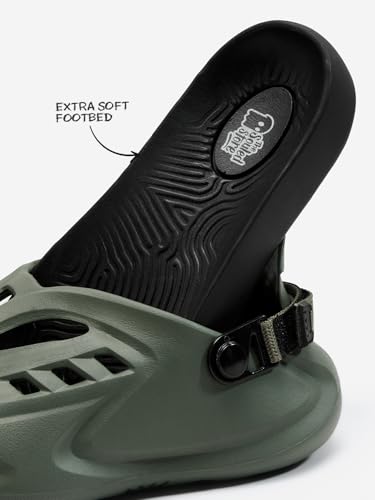 Image of The Souled Store Hydros: Men Clogs | Lightweight EVA Slip-on Sandals for Men with Adjustable Velcro Strap, Removable Laces & Detachable Naruto Silicone Charms