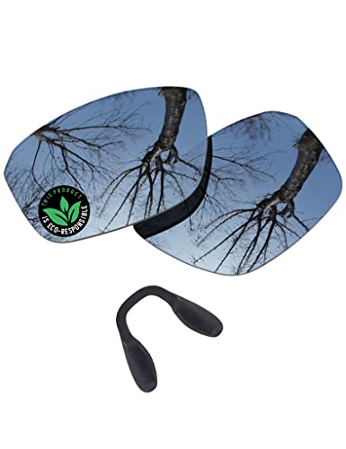Image of Raydi Polycarbonate Replacement Lenses & Nosepads for Oakley Split Shot OO9416 Rectangular Sunglasses