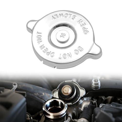 Radiator Cap - 16 PSI Original Equipment Replacement with Dual Lug Design Sealed Cooling System Pressure Cap Universal Fit for Most Cars (Silver)