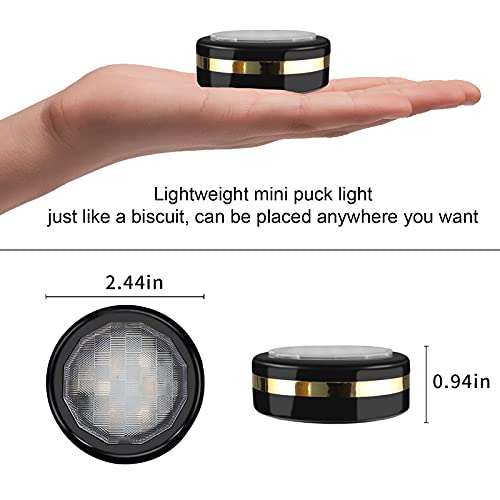 Puck Lights with Remote, Starxing Wireless Led Puck Lights Battery Operated, Led Puck Lights with Remote Control, Led Under Cabinet Lighting, Dimmable Closet Light Battery Powered