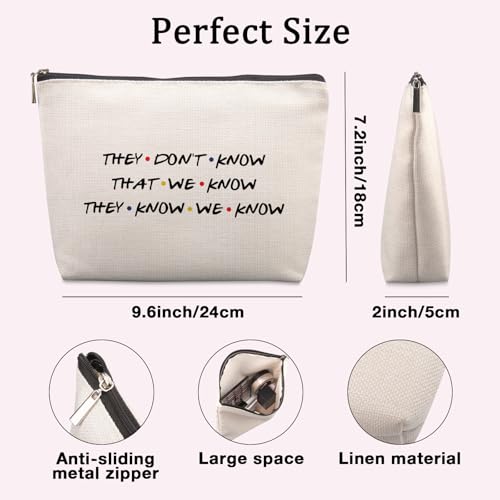 Friends TV Show Gifts Cosmetic Bag, Funny Gifts Friends TV Show Merchandise Birthday Friendship Gifts for Women Friends Fans Sister Bestie Best Friends Gifts Funny Makeup Bag2