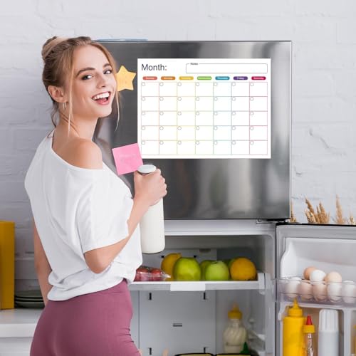 Calendrier magnétique pour réfrigérateur et tableau effaçable réutilisable - 2