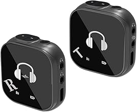 Sistema de Monitor Inalámbrico en Oído 5.8G Sistema IEM Inalámbrico con Transmisor Receptor Auricular Monitor de Transmisión para Computadora Teléfono Tarjeta de Sonido Estudio Banda