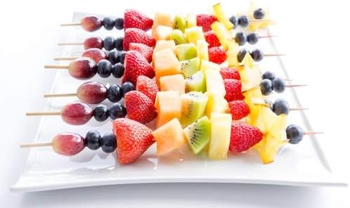 Miniatura 7 de Brochetas de bambú, brochetas de madera, brochetas, brochetas cortas, brochetas de madera para brochetas de frutas, shish kabob, parrilla,