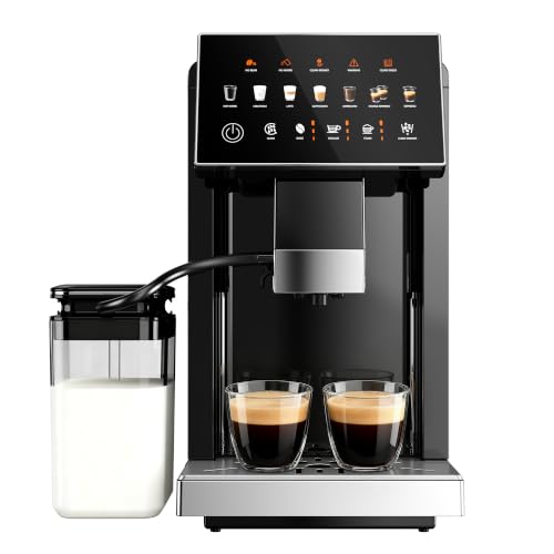 ICEVIVAL Fully Automatic Espresso Machine with Milk Frother & Grinder