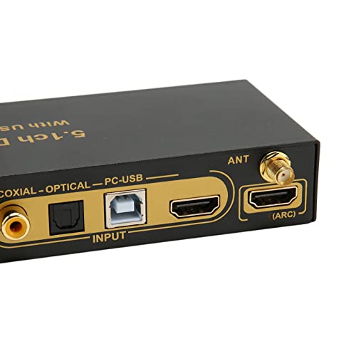 Hd Media Interface Digital Audio Converter, Usb Playback 100-240V 5.1Ch 6Gbps Output 6 In 1 Hd Media Interface Audio Decoder For Mobile Phone (Us Plug) #TOP5