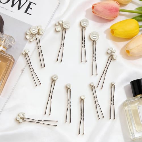 12 Pinzas de Perlas para Novia, Accesorios de Boda miniatura 6