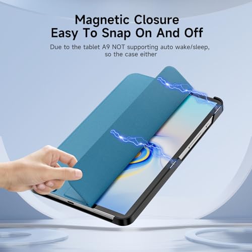 Image of YRH for Samsung A9 / A11 Tablet Case 8.7 inch, Slim Light Stand PU Lether Cover for Galaxy Tab A9 / A11 Tablet Case, Light Blue