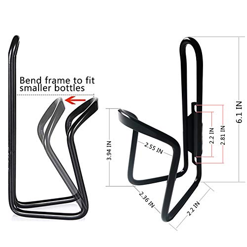 Greallthy Bike Water Bottle Cages, MTB Bike Bicycle Alloy Aluminum Water Bottle Holder Cages Brackets Lightweight for Cycling Fits Any Bike with Easy Installation [2X Pack] - Thumbnail 2