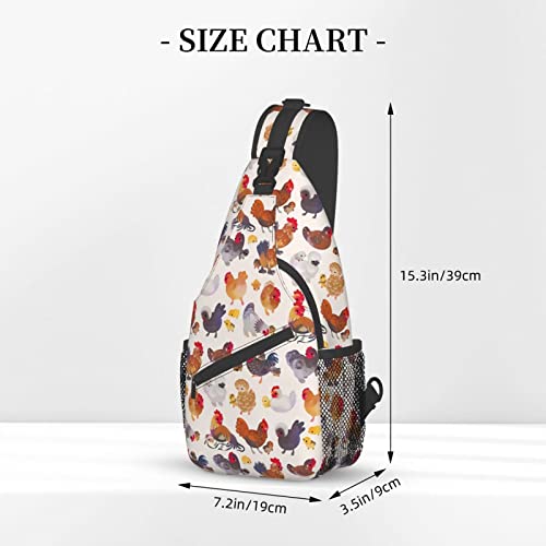 Mvirnsw Chicken And Chick Sling Bag Crossbody Backpack Hiking Travel Daypack Chest Bag Shoulder Bag For Women Men3