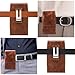 Holster for iPhone 16, 16 Pro, 16e, 15, 15 Pro, 14, 14 Pro, 13, 13 Pro, 12, 12 Pro, 11, 11 Pro, XR, Galaxy s25,S24,S23, S22, Premium Leather Pouch with Metal Belt Clip Phone Holster Belt Case - Brown