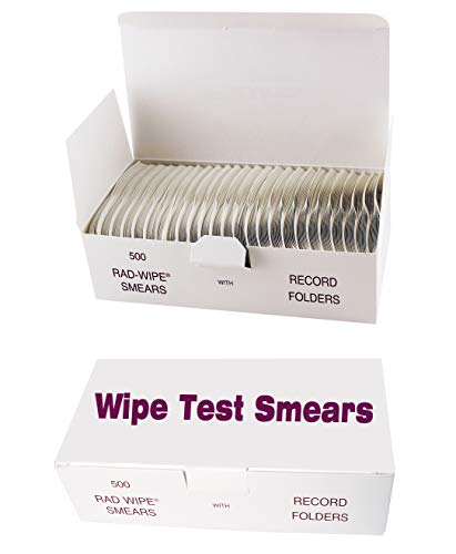 Wipe Test Smears with Record Folders, 1 3/4 Inch Diameter Acrylic Velour, 500 per Case