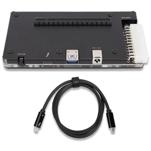 EIMSOAH Boîtier GPU Externe, 4 Stations d'accueil pour Carte Graphique EGPU Station USB4.0 Compatible avec Emplacement PCIe 16X, pour Cartes Graphiques, Ordinateurs Portables, Consoles