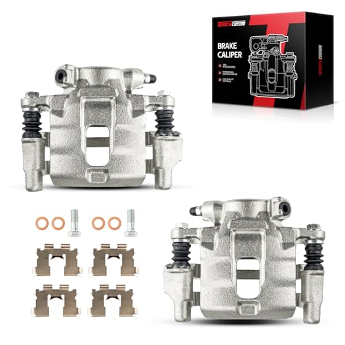 Image of Torchbeam Front Brake Calipers Set for Geo Tracker 1989-1997, Suzuki Sidekick 1989-1998, Chevrolet Tracker 1998, Suzuki X-90 1996-1998, Front Left and Front Right Calipers with Bracket 19B1212+19B1213