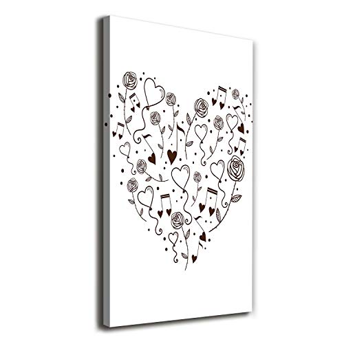 Peintures sur Toile 60x120 cm Tulup : Image sur Toile Murale prete a Suspendre Brun